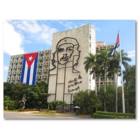 Αφίσα (Κούβα, che, σημαία, δέντρο, πόλη, ουρανός)